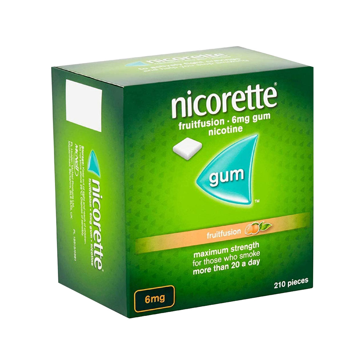 NICORETTE GUM FRUITFUSION 6MG