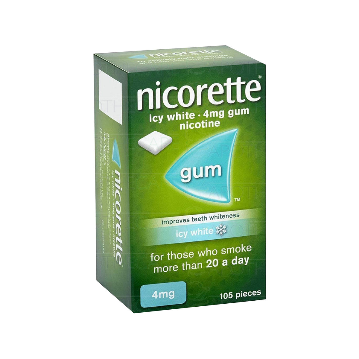 NICORETTE GUM ICY WHITE 4MG