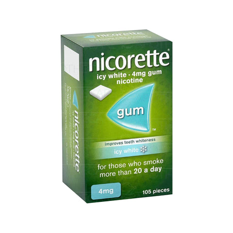 NICORETTE GUM ICY WHITE 4MG